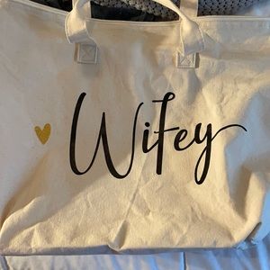 Wifey Burlap Bag
